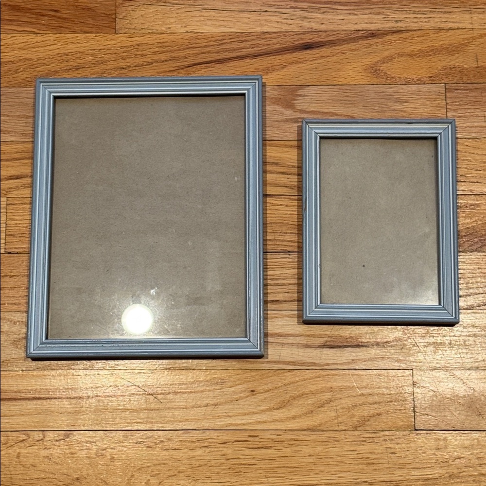 8” x 10” and 5” x 7” Wood Blue Picture Frames set Wall Mount farmhouse decor